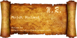 Moldt Roland névjegykártya